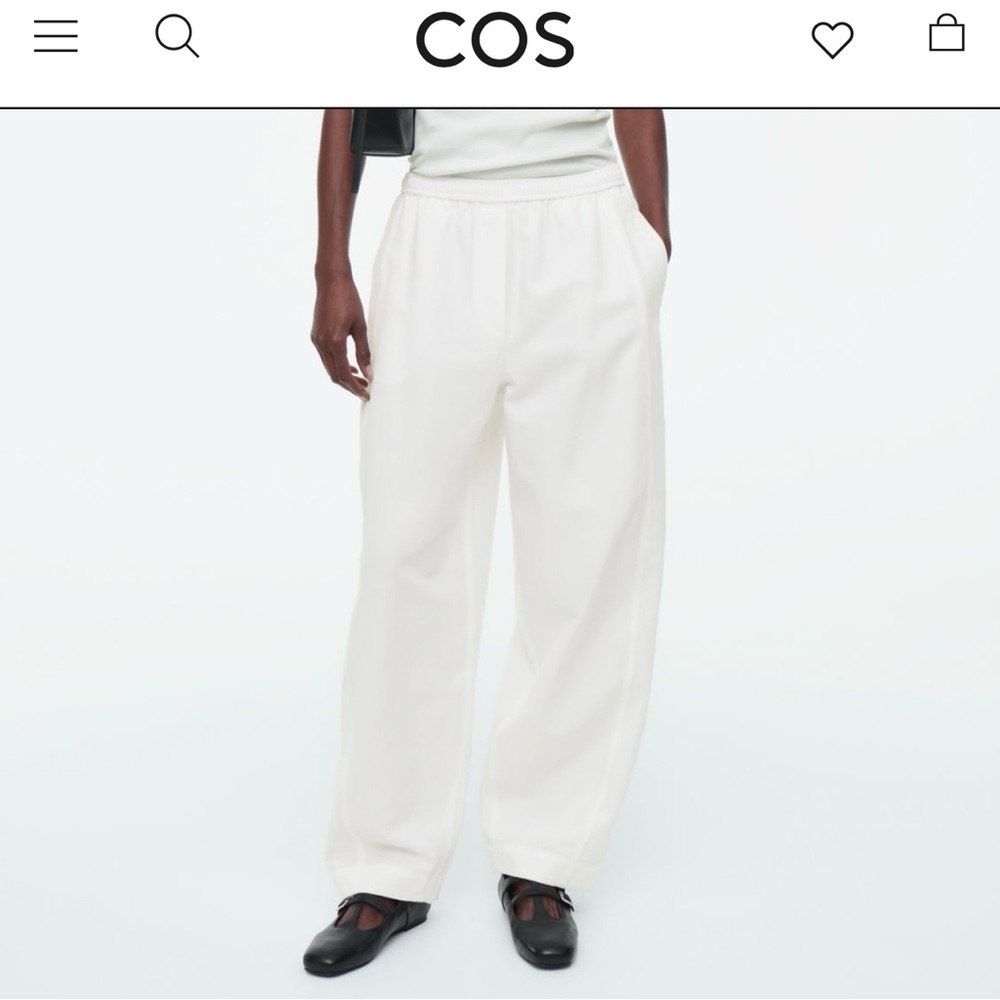 COS Barrel-leg Cotton Pants (NWT) Size: EUR 36